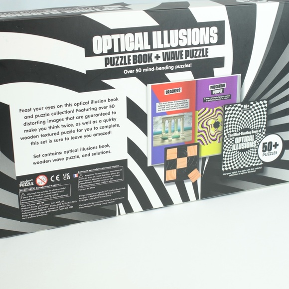 Professor Puzzle Optical Illusions Puzzle Book & Wave Puzzle - NEW - Picture 4 of 4